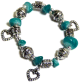 Bracelet d'artisanat marocain avec des pierres de couleur bleu turquoise