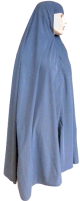 Grande cape - Hijab long de priere pour femme - Couleur Bleu-Gris