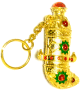 Parfum "Habibi" en Porte-cles bouteille doree en forme de couteau yamanite