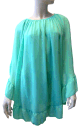 Top de type poncho pour femme - Taille standard - Couleur vert clair