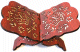 Porte Coran en bois ACAJOU scuplte en forme florale avec de jolis motifs (30 x 20 cm ) - 2 pieces