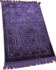 Grand tapis de priere de luxe epais couleur Mauve avec motifs discrets