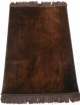 Grand tapis de luxe epais couleur uni marron sans motifs