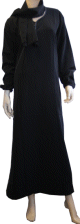 Abaya marque Al-Haya simple noire avec manches elastiques