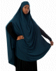 Grande cape - Hijab long de priere pour femme avec fentes - Couleur Bleu gris