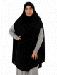 Grande cape - Hijab long de priere pour femme avec fentes - Couleur noire