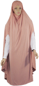 Grande cape - Hijab long de priere pour femme avec fentes - Couleur vieux rose