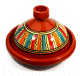 Tajine marocain de cuisson en terre cuite avec joli motifs (30 x 25 cm)