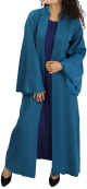 Gilet long (cardigan ou kimono) bleu de c&#230;ruleum