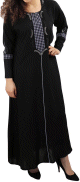 Abaya Dubai moderne et chic avec losanges brodes et strass