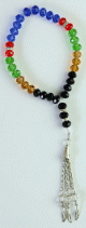 Chapelet "Sabha" de luxe a 33 perles en cristal multi-couleurs
