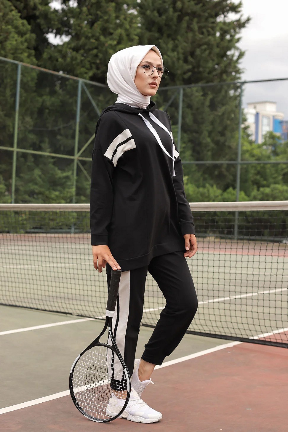 Ensemble survêtement 2 pièces - Tenue de sport hijab adaptée femme