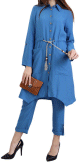 Ensemble 2 pieces mi-saison pour femme style casual et chic - Couleur Bleu