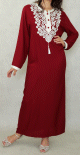 Robe orientale longue brodee pour femme (Plusieurs couleurs disponibles)