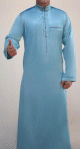 Qamis homme classique tissu en coton de qualite superieure - Couleur bleu