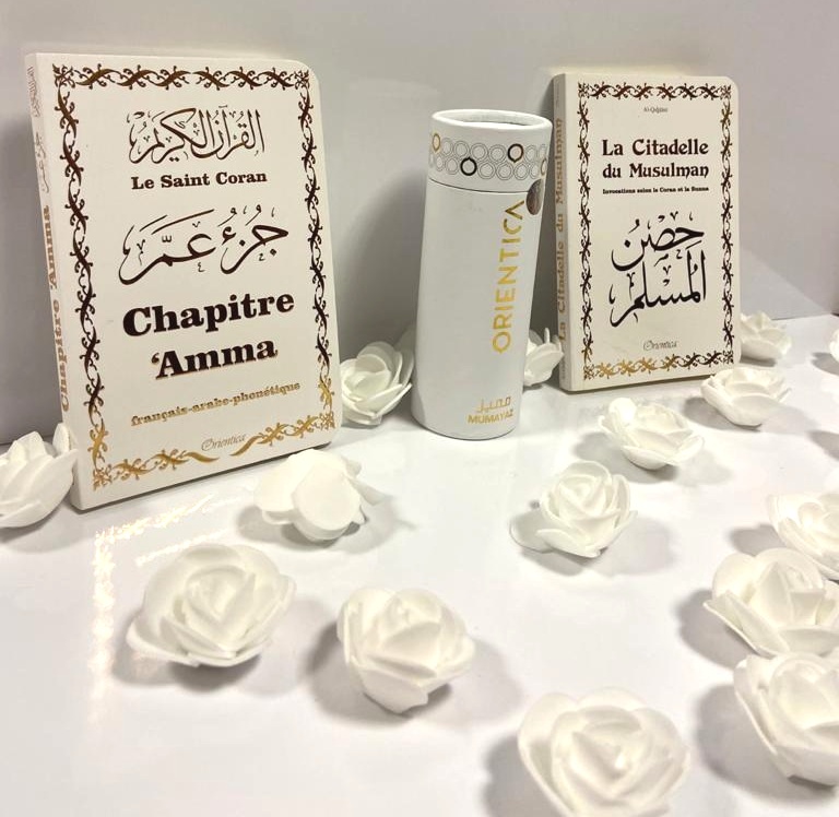 Pack Cadeau Blanc doré : Le Saint Coran Chapitre Amma - La Citadelle du  musulman - Parfum Orientica (Coffret Muslim pas cher - Box Mixte : Homme et