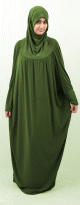 Jilbab ample une piece - Marque Best Ummah (Boutique Jilbeb femme musulmane) - Couleur Vert fonce