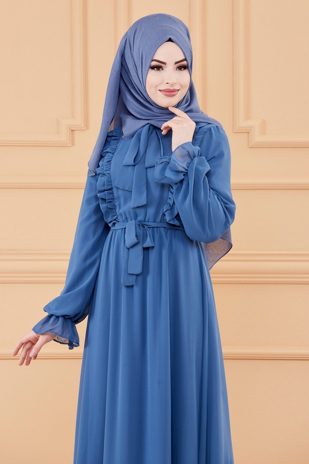 Robe de soirée pour femme (Tenue style chic pour hijab) - Couleur noir -  Prêt à porter et accessoires sur