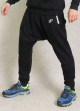 Pantalon Saroual Jogging molletonne poches zip blanches pour homme - Marque Best Ummah - Couleur noir