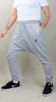 Pantalon jogging type Seroual coton leger zippe aux chevilles pour homme - Saroual Best Ummah - Couleur Gris clair chine