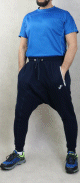 Pantalon jogging Seroual molletonne pour homme poches zip blanches - Seroual de Marque Best Ummah - Couleur Bleu marine