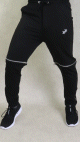 Pantalon zippe molletonne transformable en Bermuda - Marque Best Ummah - Couleur noir