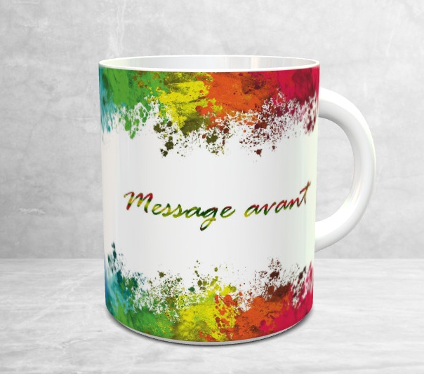Mug multicolore pour enfant - Tasse cadeau originale avec arc-en-ciel  soleil et message personnalisé - Objet de décoration ou oeuvre artisanale  sur