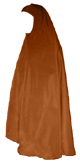 Grande cape de jilbab avec bonnet marron
