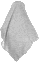 Grand Hijab (foulard carre 1m50) de couleur gris clair en tissu crepe