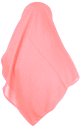 Hijab (foulard carre 1m20) de couleur rose en tissu crepe
