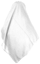 Grand Hijab (foulard carre 1m50) de couleur blanc en tissu crepe