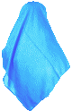 Grand foulard bleu azur (1,20 m)