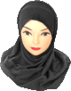 Hijab deux pieces noir