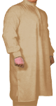 Quamis Pakistanais brode avec son pantalon - Couleur blanc cassee - Taille L