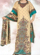 Robe orientale ample avec motifs fleurs et voile assorti - Vente en ligne