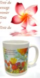 Mug Personnalise (prenom, message, etc.) : Fleurs multicolores