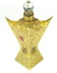 Parfum concentre sans alcool Musc Al-Kaaba en encensoir dore (22 ml) - Pour hommes