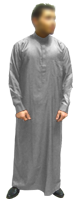 Qamis Al Othaiman avec col et manches longues