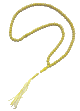Chapelet "Sebha" jaune-diamant avec decorations argentees ultra-resistant (99 grains)